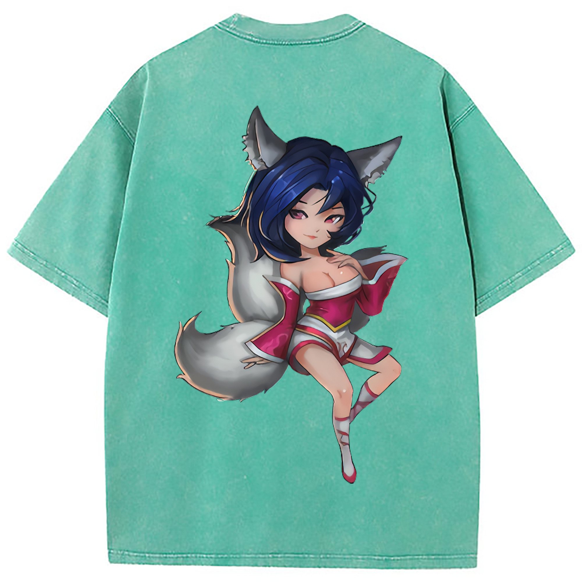 （画像用） リーグ・オブ・レジェンド League of Legends LOL 綿100% ヴィンテージ風 半袖Tシャツ（背面プリント）